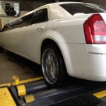 Smog Check a stretch limousine Stretch limo on the smog dyno